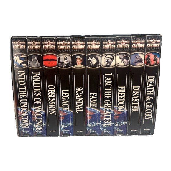1997 The Great Events Of The Century Madacy VHS Video Tape Set 10 Tapes - Picture 2 of 6